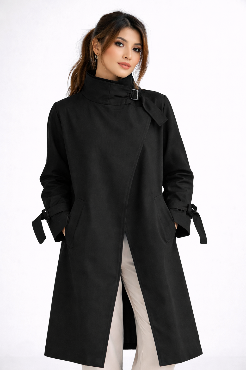 Trench longo Gola alta Fabiana®️