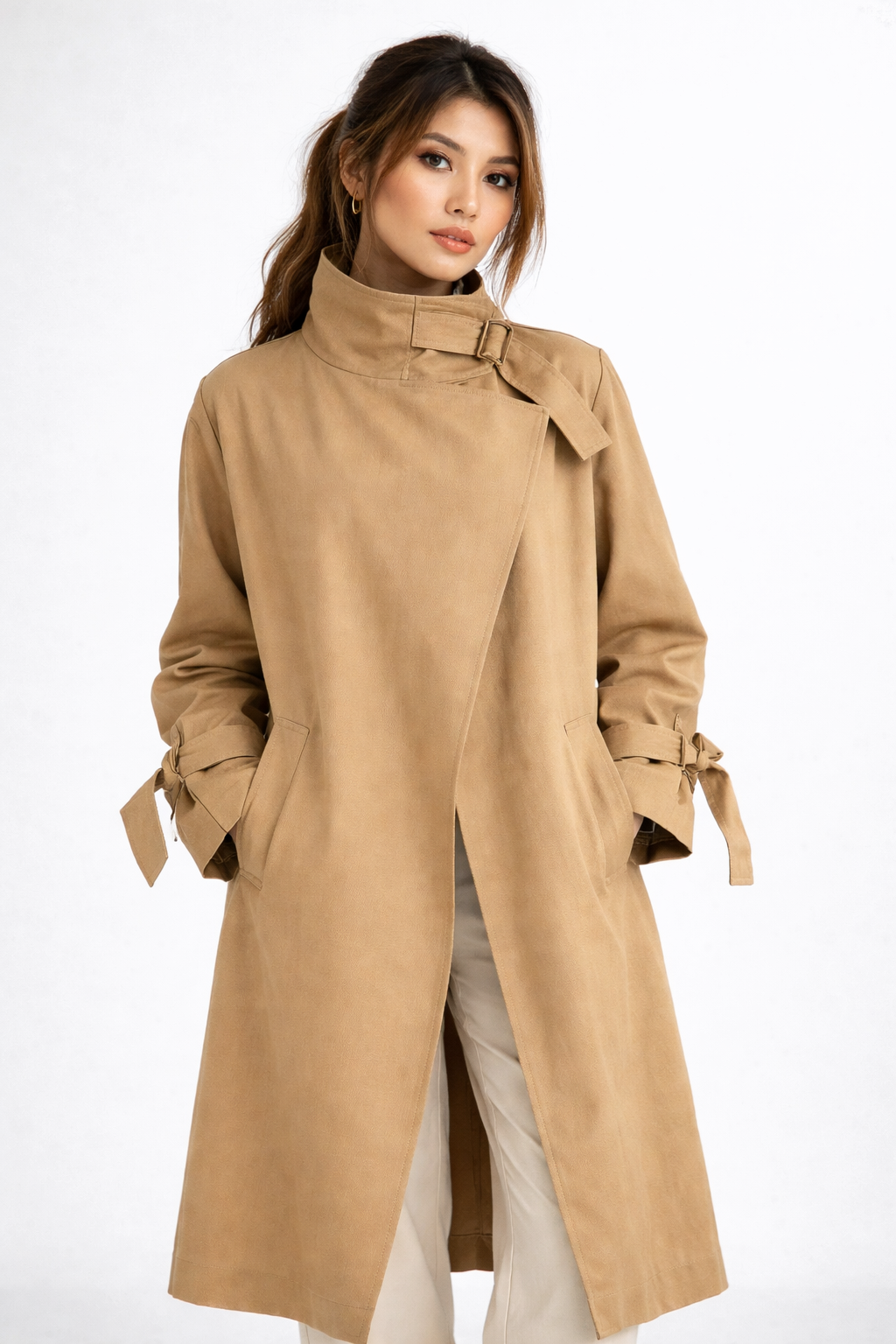 Trench longo Gola alta Fabiana®️