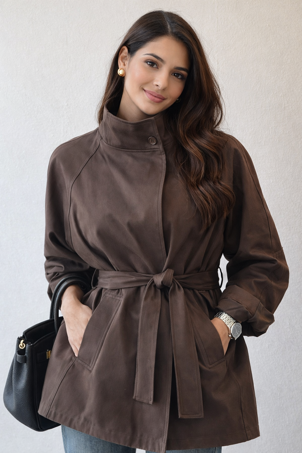 Trench Curto Gola alta Lucy®️