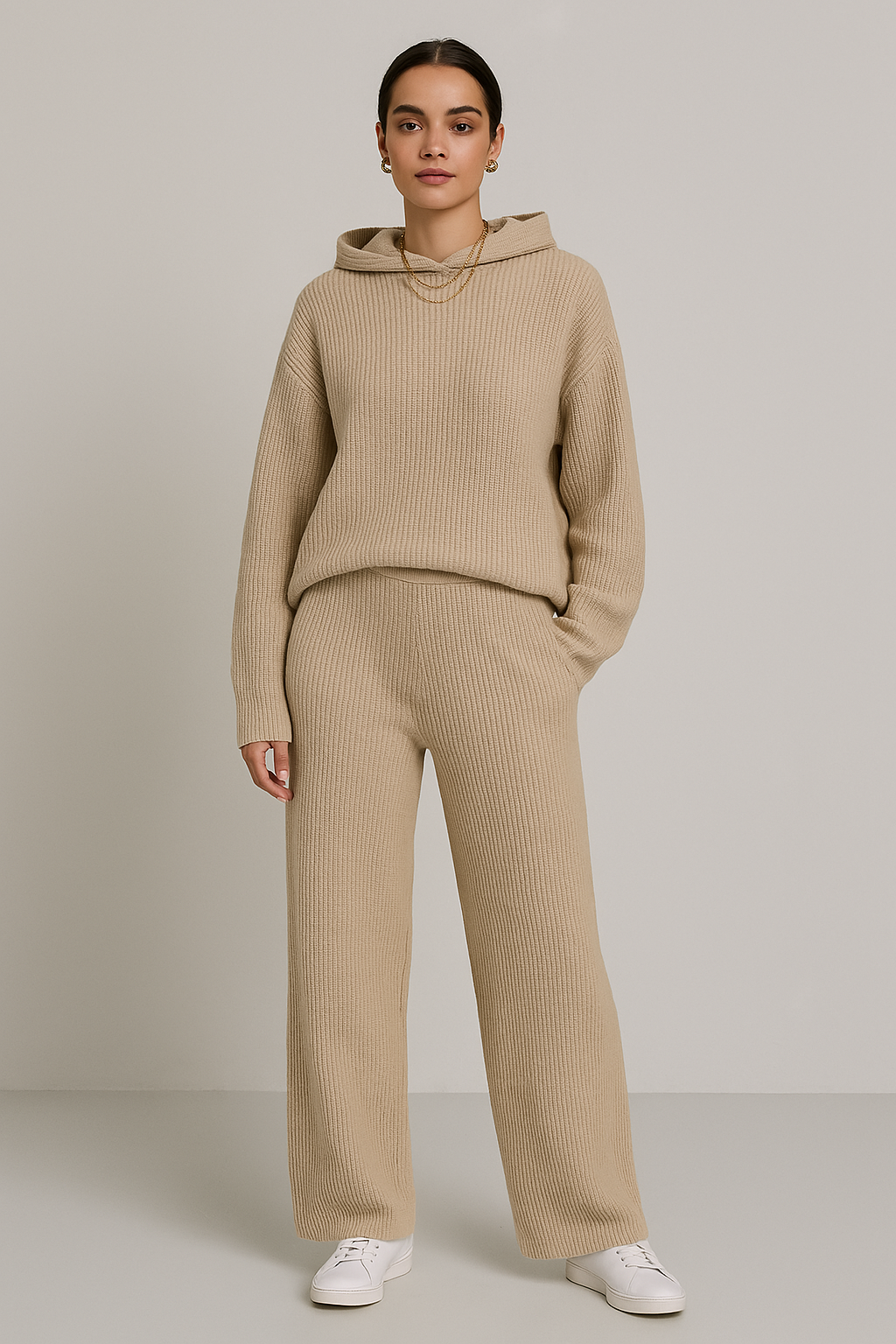 Conjunto moletom em tricot Karen®️