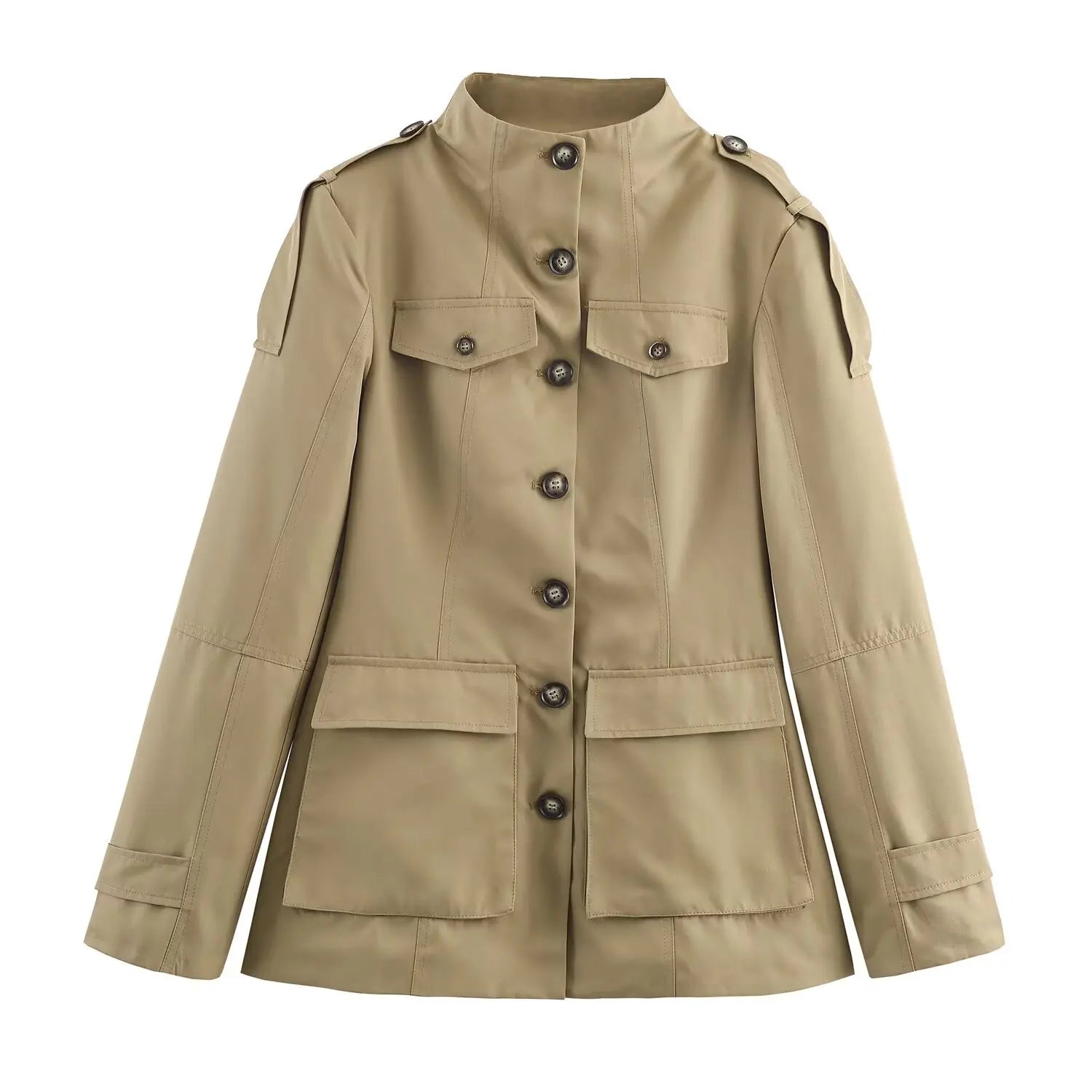 Trench Curto Gola alta Marina®️