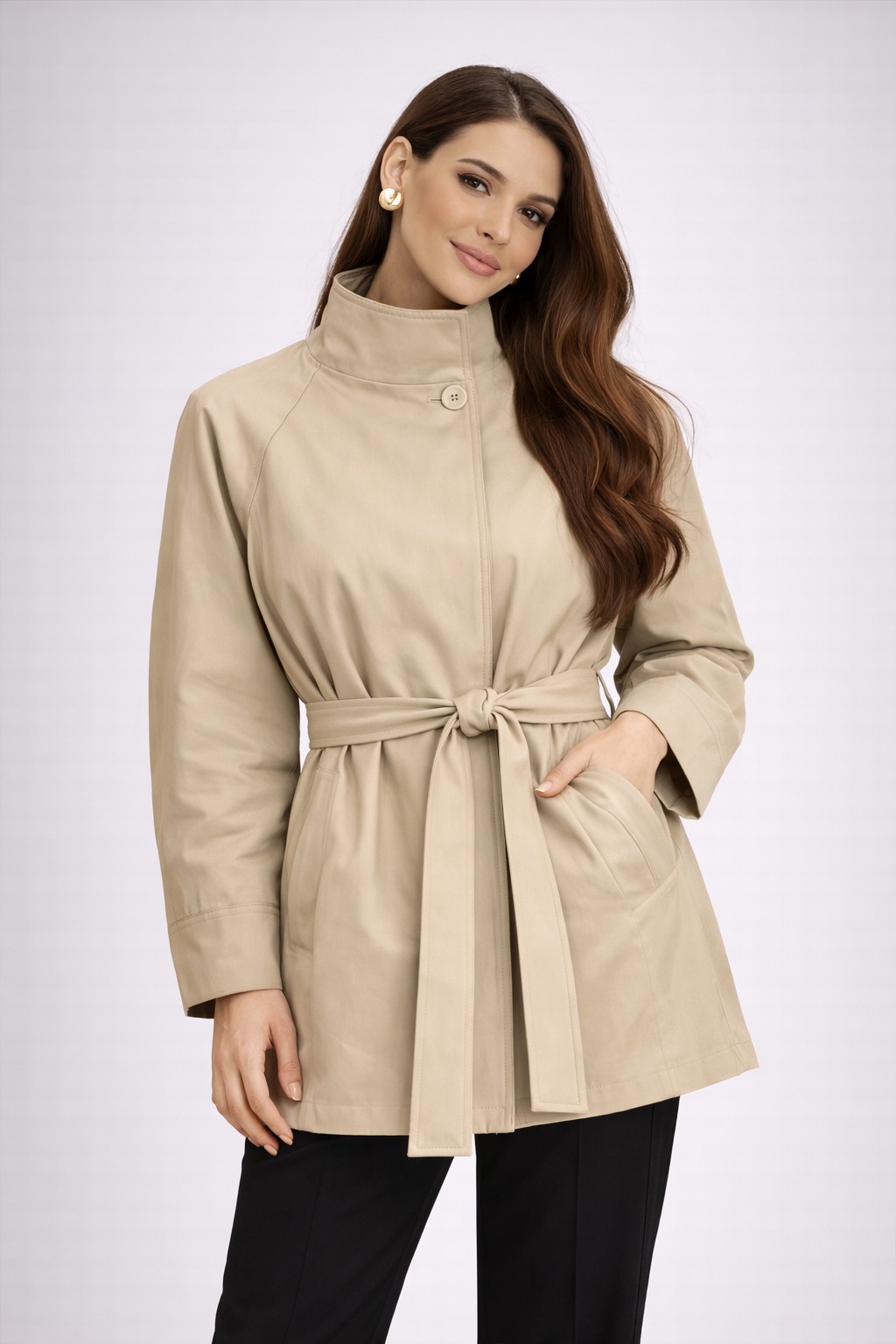 Trench Curto Gola alta Lucy®️