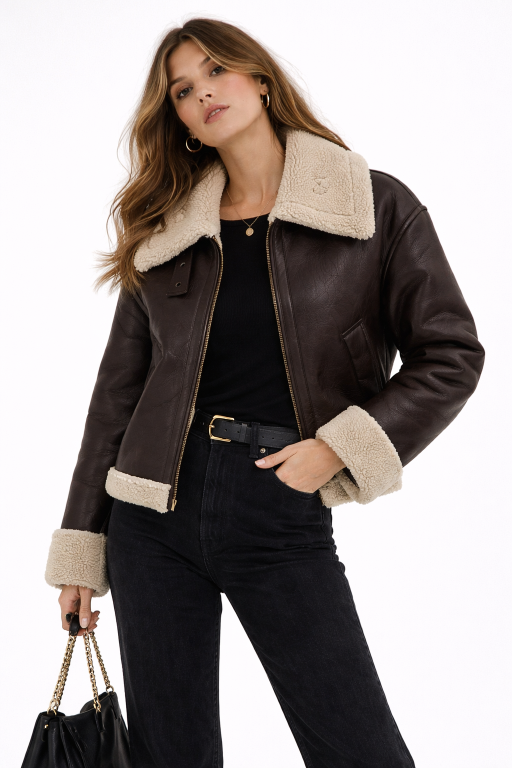 Jaqueta em Couro Lina®